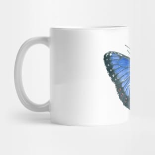 Blue Morpho butterfly watercolor painting Mug